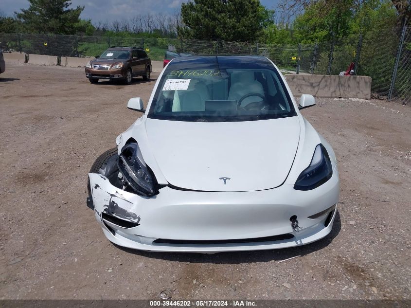 2023 Tesla Model 3 Rear-Wheel Drive VIN: 5YJ3E1EA8PF384000 Lot: 39446202