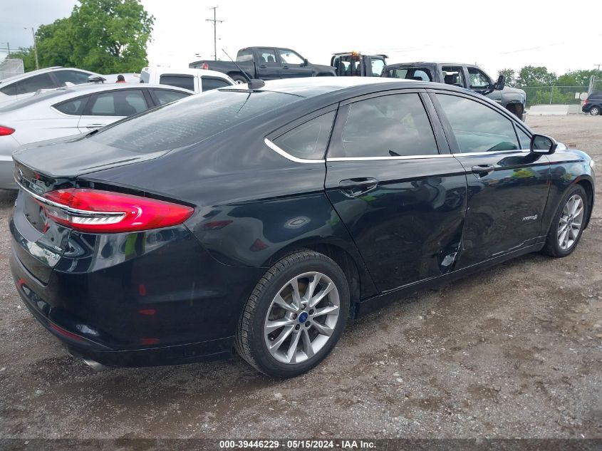 2017 Ford Fusion Hybrid Se VIN: 3FA6P0LU5HR384654 Lot: 39446229