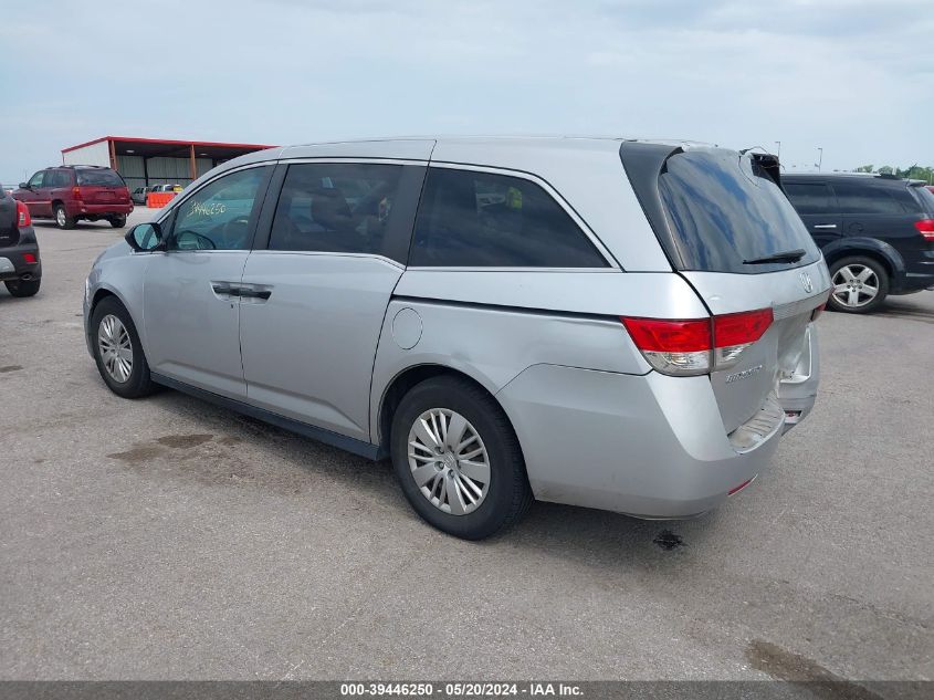 2015 Honda Odyssey Lx VIN: 5FNRL5H29FB105566 Lot: 39446250