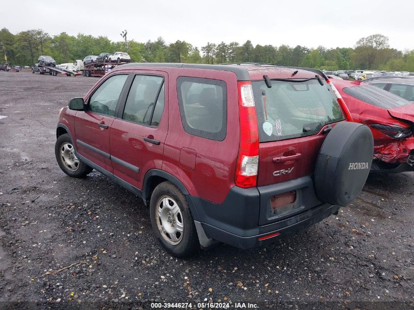 2006 Honda Cr-V Lx VIN: SHSRD785X6U405449 Lot: 39446274