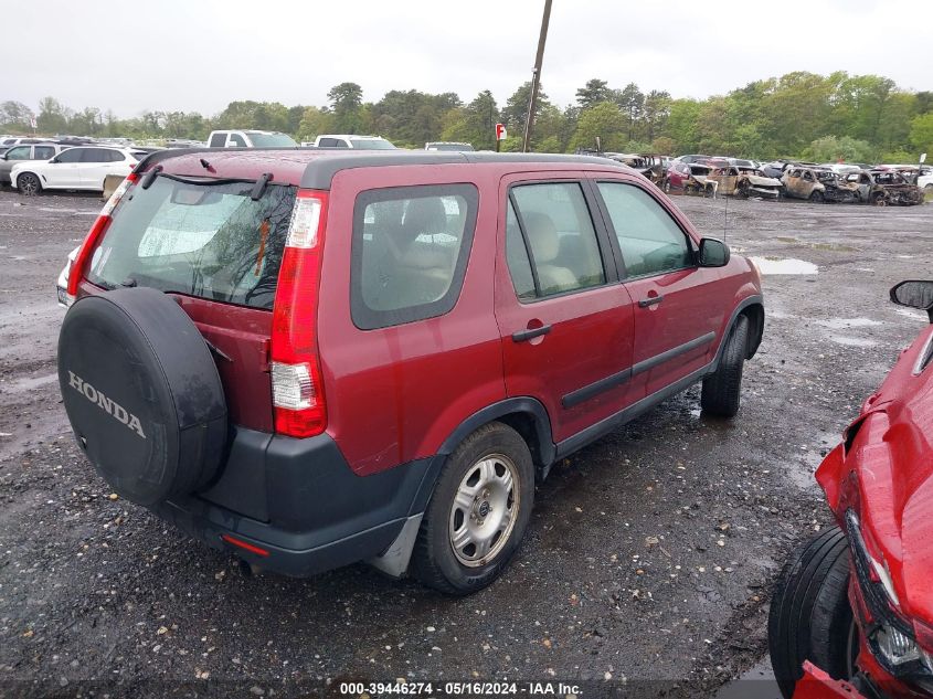 2006 Honda Cr-V Lx VIN: SHSRD785X6U405449 Lot: 39446274