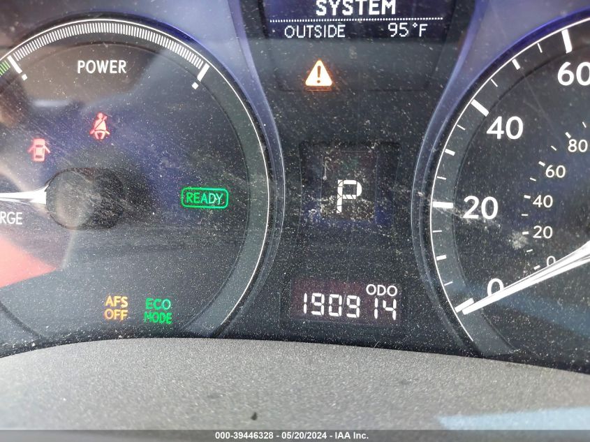 2010 Lexus Rx 450H VIN: JTJBC1BA4A2007001 Lot: 39446328