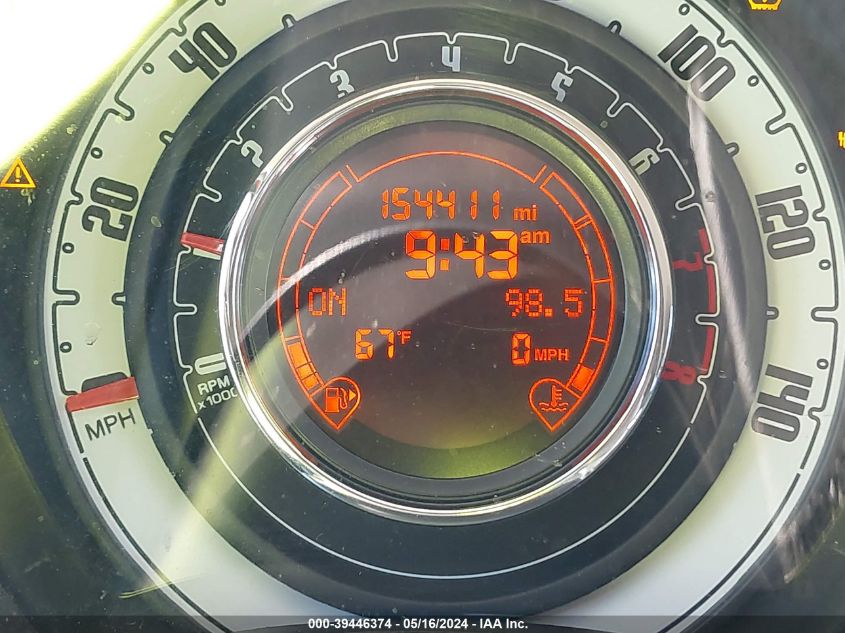 2013 Fiat 500 Pop VIN: 3C3CFFAR8DT674115 Lot: 39446374