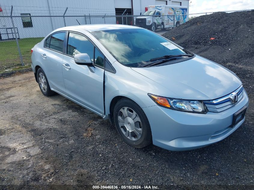 JHMFB4F39CS002740 | 2012 HONDA CIVIC HYBRID