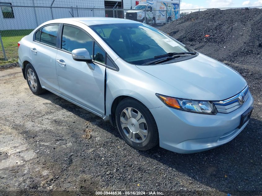 JHMFB4F39CS002740 | 2012 HONDA CIVIC HYBRID