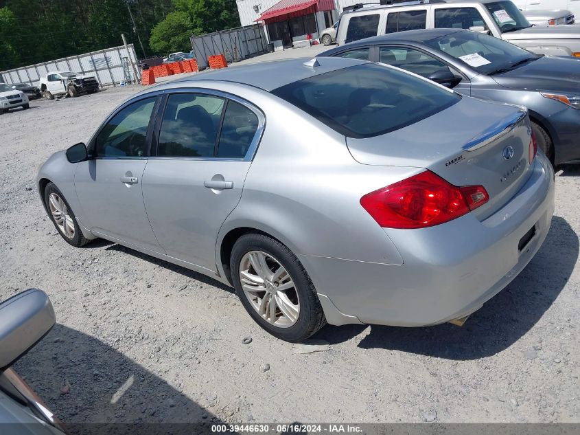 2011 Infiniti G25 Journey VIN: JN1DV6AP3BM603802 Lot: 39446630