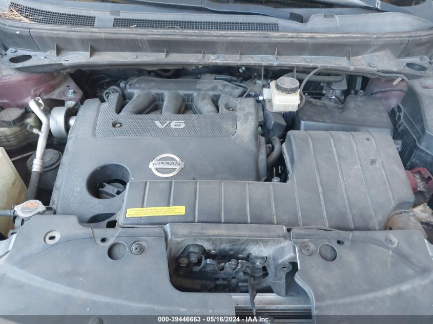 2010 Nissan Murano S/Sl/Le VIN: JN8AZ1MU6AW014291 Lot: 39446663