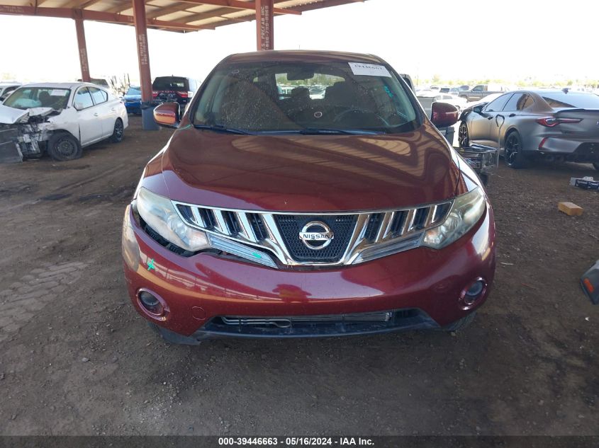 2010 Nissan Murano S/Sl/Le VIN: JN8AZ1MU6AW014291 Lot: 39446663