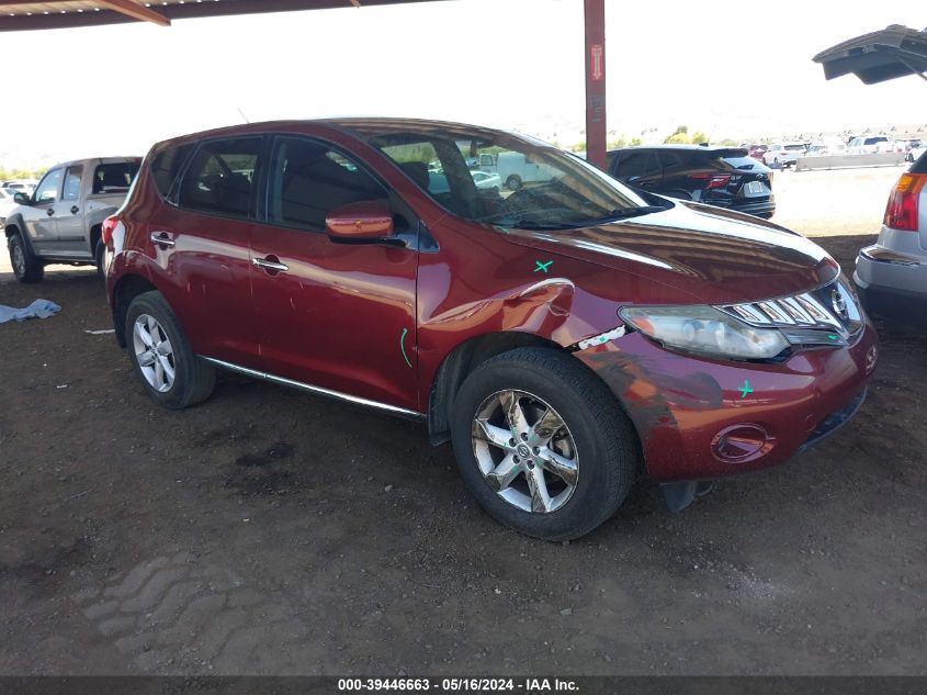 2010 Nissan Murano S/Sl/Le VIN: JN8AZ1MU6AW014291 Lot: 39446663