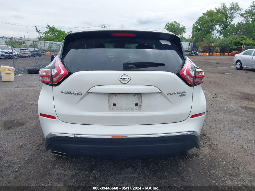 2016 Nissan Murano Platinum VIN: 5N1AZ2MH5GN119368 Lot: 39446668