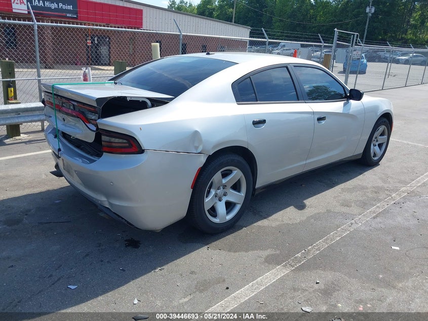 VIN 2C3CDXAGXJH214825 2018 DODGE CHARGER POLICE RWD