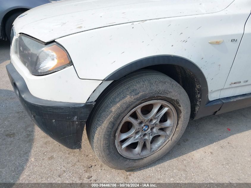 2005 BMW X3 2.5I VIN: WBXPA73445WC48670 Lot: 39446786