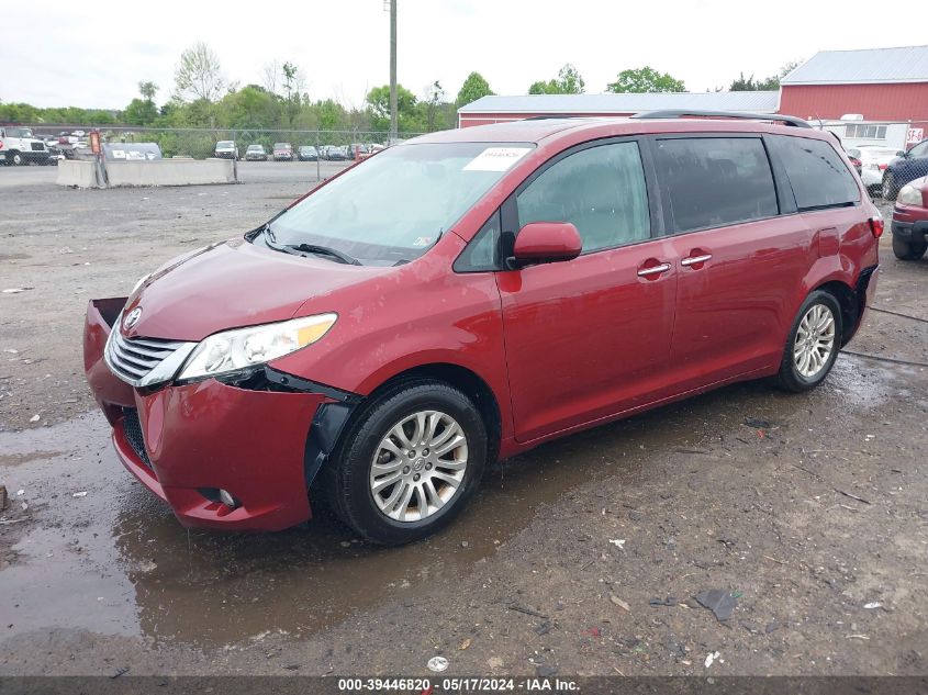 2016 Toyota Sienna Xle Premium 8 Passenger VIN: 5TDYK3DC3GS763513 Lot: 39446820