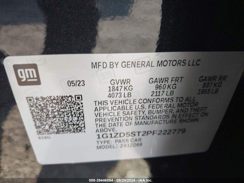 2023 CHEVROLET MALIBU FWD 1LT - 1G1ZD5ST2PF222779