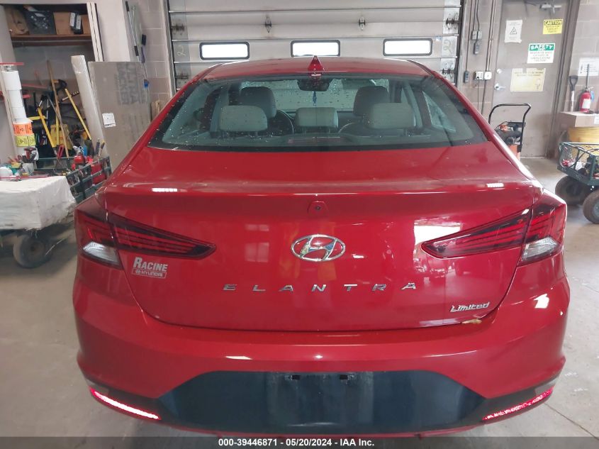 2019 Hyundai Elantra Limited VIN: KMHD84LF2KU758110 Lot: 39446871