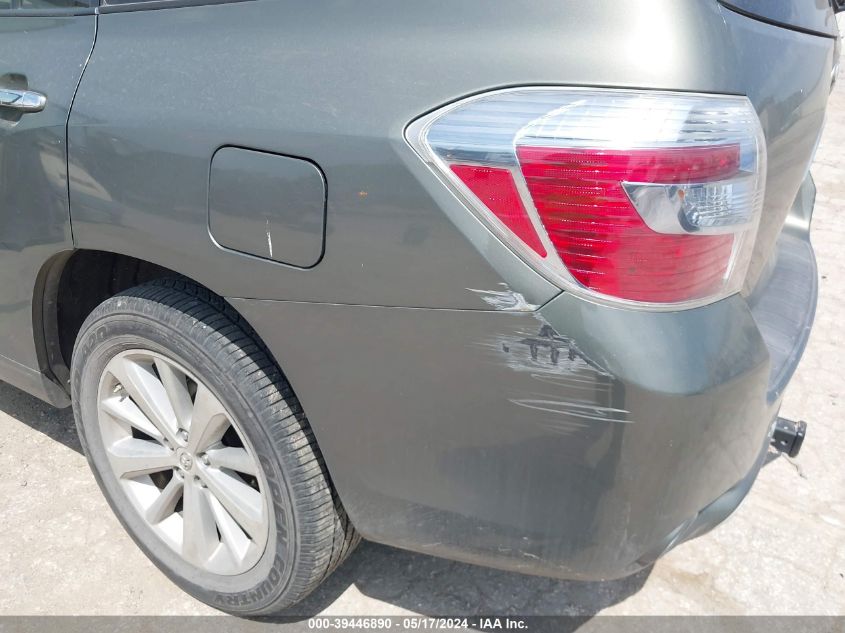 2010 Toyota Highlander Hybrid Limited V6 VIN: JTEJW3EH0A2046349 Lot: 39446890