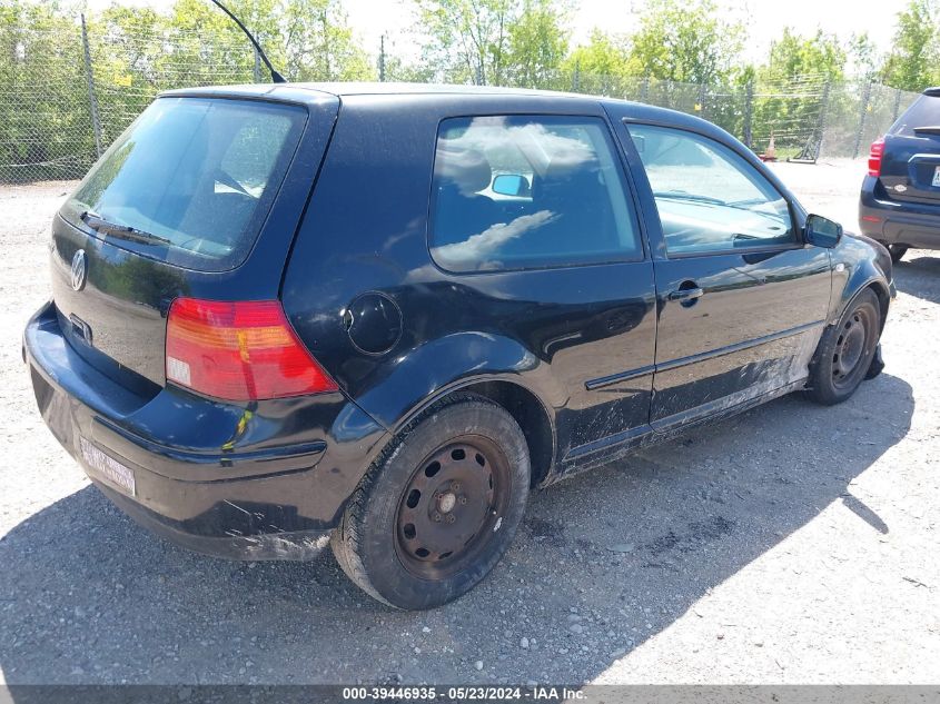 2001 Volkswagen Golf Gl VIN: 9BWBS61J114078459 Lot: 39446935