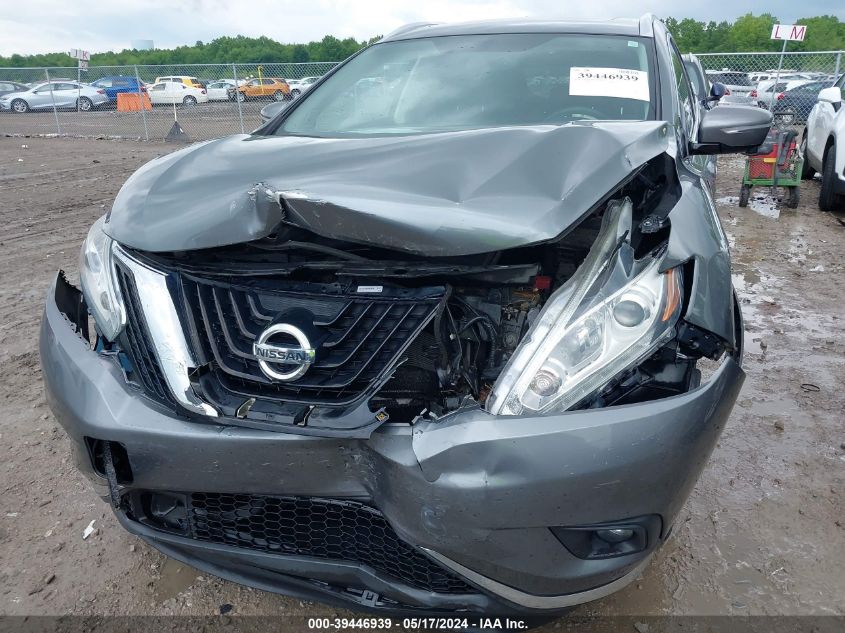 2015 Nissan Murano Sl VIN: 5N1AZ2MH4FN204863 Lot: 39446939