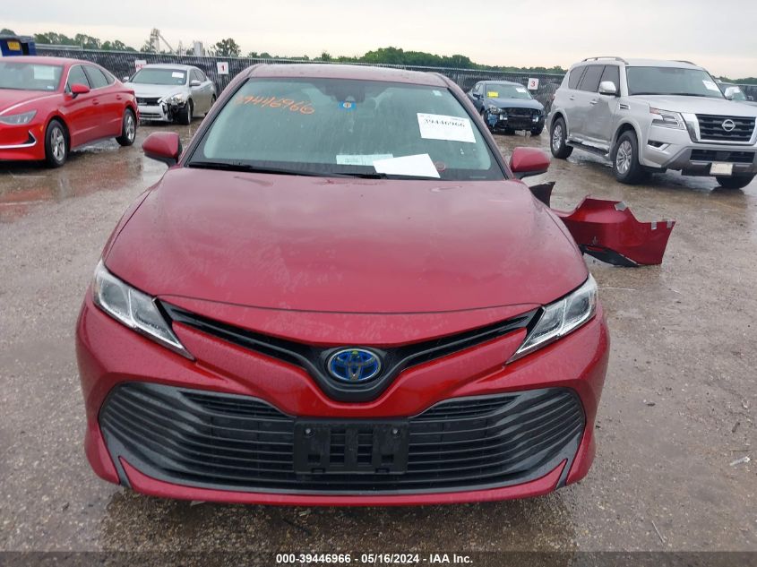 2019 Toyota Camry Hybrid Le VIN: 4T1B31HK7KU516780 Lot: 39446966