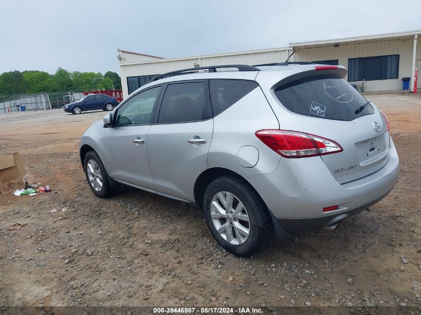 2012 Nissan Murano Sv VIN: JN8AZ1MU2CW103665 Lot: 39446987