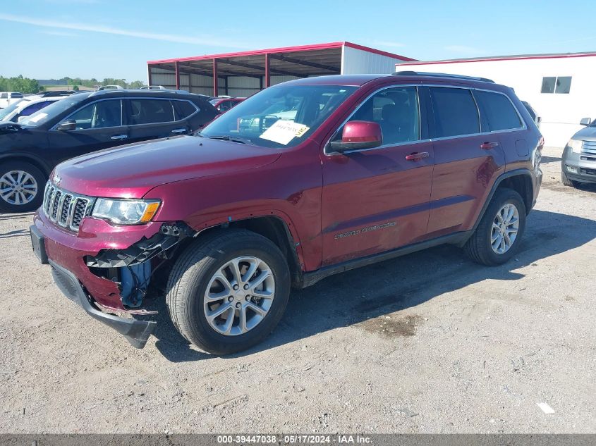 2021 Jeep Grand Cherokee Laredo X 4X4 VIN: 1C4RJFAG7MC584372 Lot: 39447038