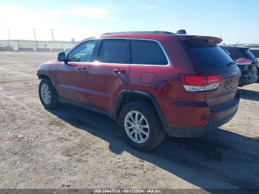 2021 Jeep Grand Cherokee Laredo X 4X4 VIN: 1C4RJFAG7MC584372 Lot: 39447038