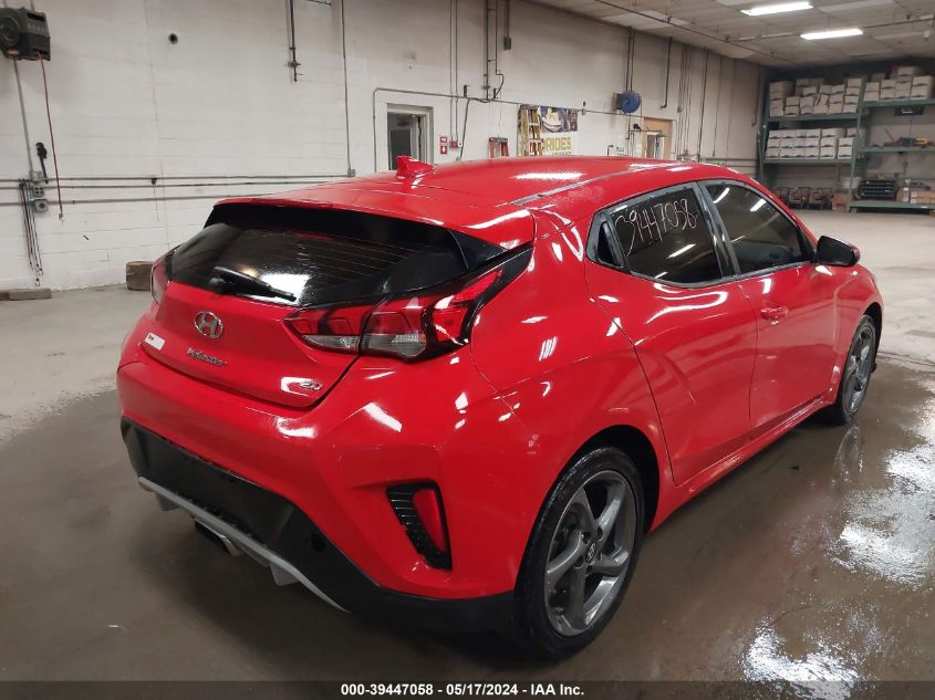 2019 Hyundai Veloster 2.0 VIN: KMHTG6AFXKU010623 Lot: 39447058