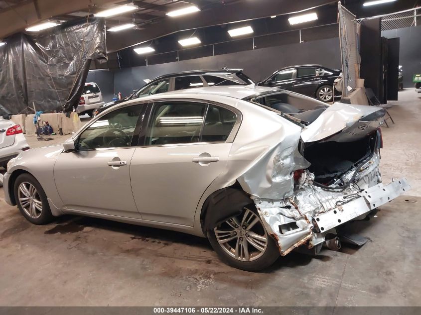 2013 Infiniti G37X VIN: JN1CV6AR2DM758096 Lot: 39447106