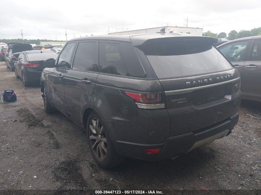 2016 Land Rover Range Rover Sport 3.0L V6 Supercharged Hse VIN: SALWR2VF6GA548025 Lot: 39447123