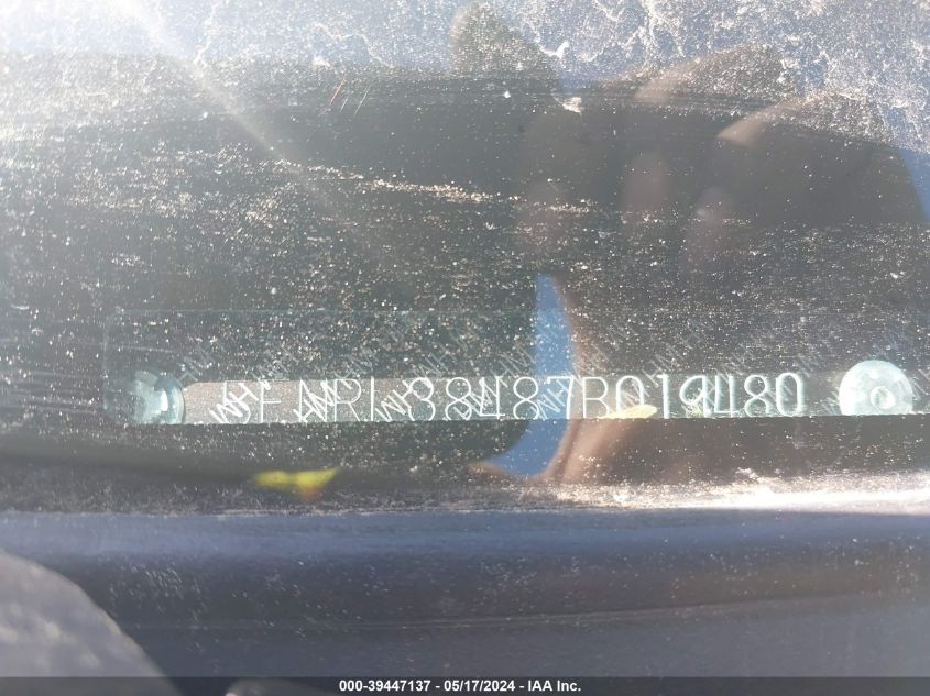 2007 Honda Odyssey Ex VIN: 5FNRL38487B019480 Lot: 39447137