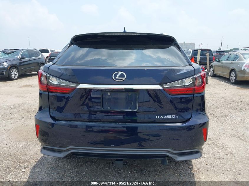 2017 Lexus Rx 450H VIN: 2T2BGMCA8HC011065 Lot: 39447314