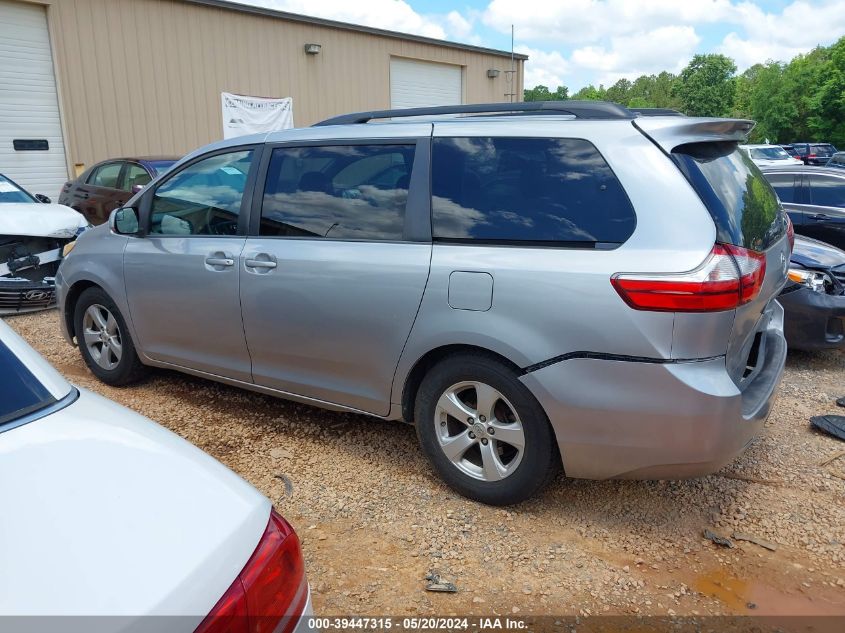 2015 Toyota Sienna Le VIN: 05TDKK3DC8FS59136 Lot: 39447315