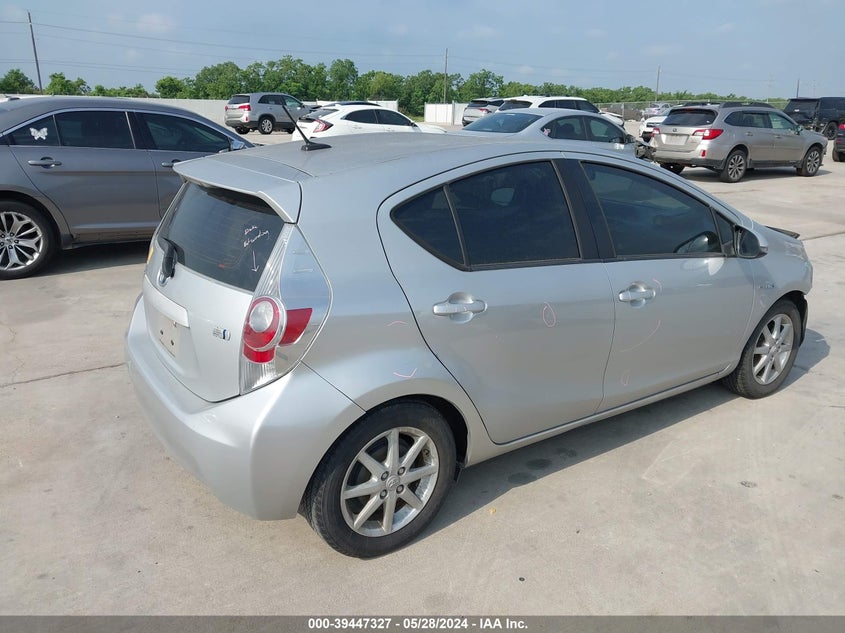 2012 Toyota Prius C Four VIN: JTDKDTB38C1526400 Lot: 39447327