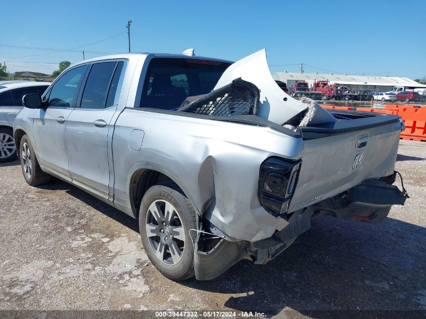 2017 Honda Ridgeline Rtl-T VIN: 5FPYK2F69HB007103 Lot: 39447332