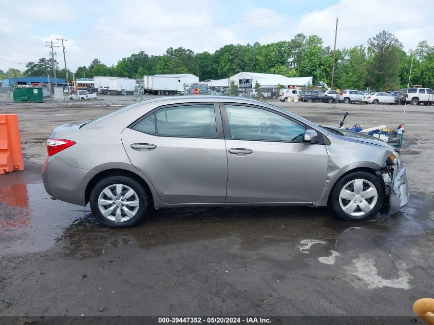 2015 Toyota Corolla Le VIN: 2T1BURHE4FC246985 Lot: 39447352