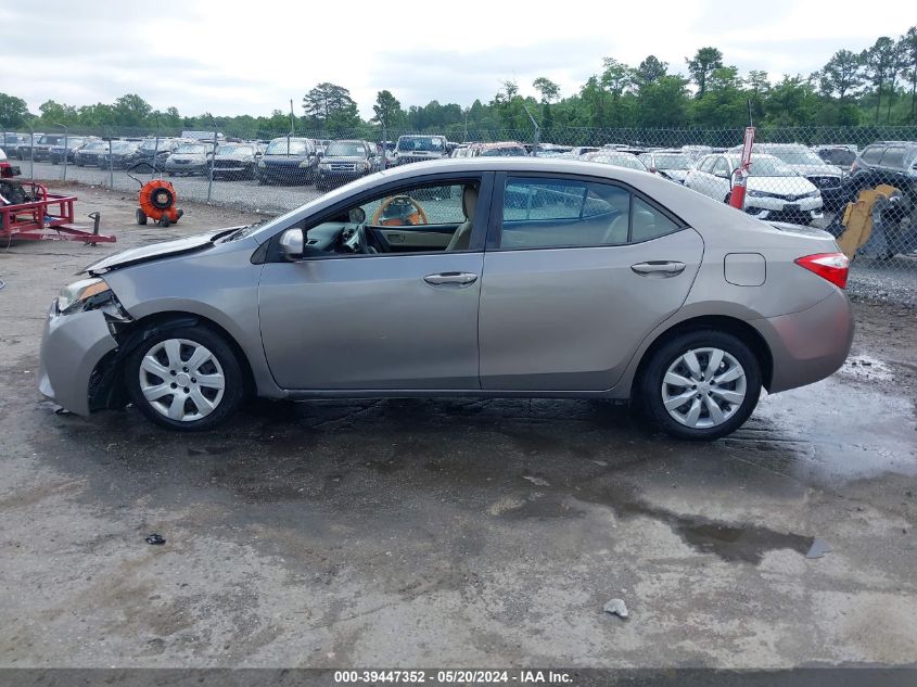 2015 Toyota Corolla Le VIN: 2T1BURHE4FC246985 Lot: 39447352