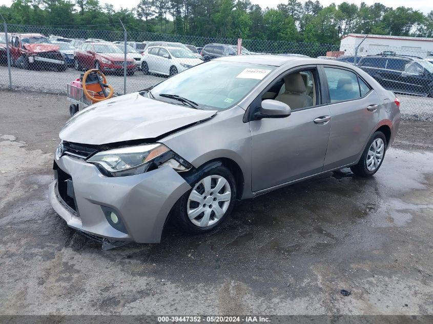 2015 Toyota Corolla Le VIN: 2T1BURHE4FC246985 Lot: 39447352