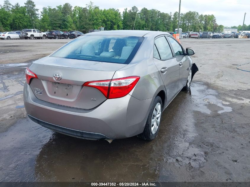 2015 Toyota Corolla Le VIN: 2T1BURHE4FC246985 Lot: 39447352