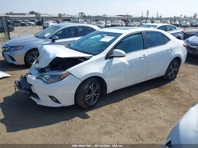 2016 Toyota Corolla Le Plus VIN: 5YFBURHE9GP371403 Lot: 39447563