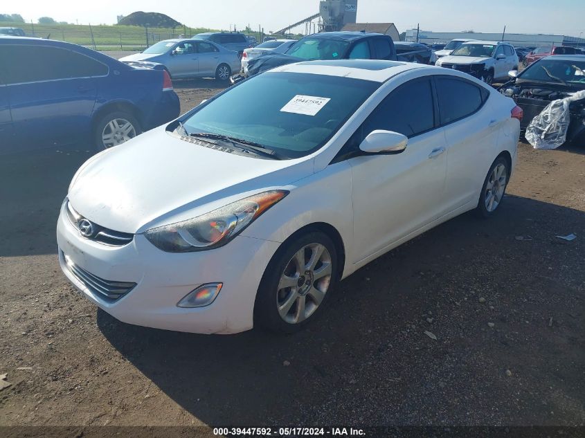 2013 Hyundai Elantra Limited VIN: 5NPDH4AEXDH455037 Lot: 39447592