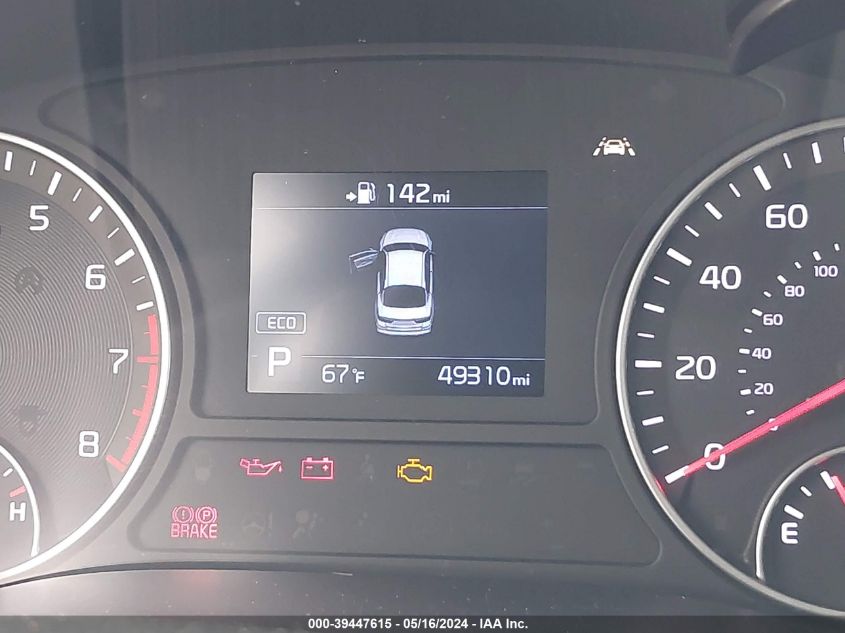 2019 Kia Optima Lx VIN: 5XXGT4L38KG322695 Lot: 39447615