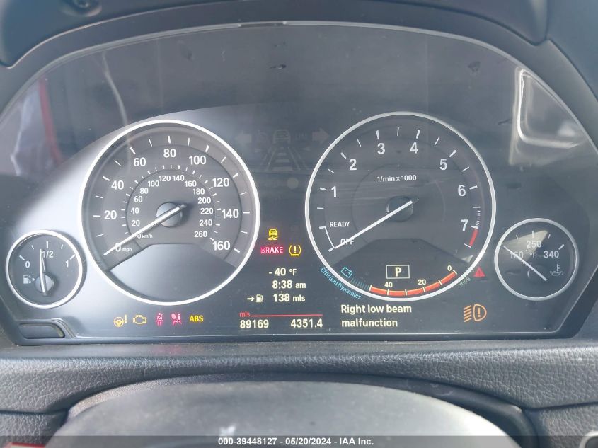 2013 BMW 328I xDrive VIN: WBA3B3C53DF535260 Lot: 39448127