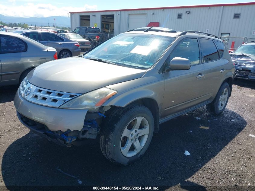 2004 Nissan Murano Sl VIN: JN8AZ08W94W337406 Lot: 39448154