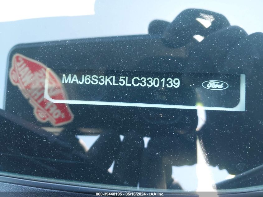 2020 Ford Ecosport Titanium VIN: MAJ6S3KL5LC330139 Lot: 39448195