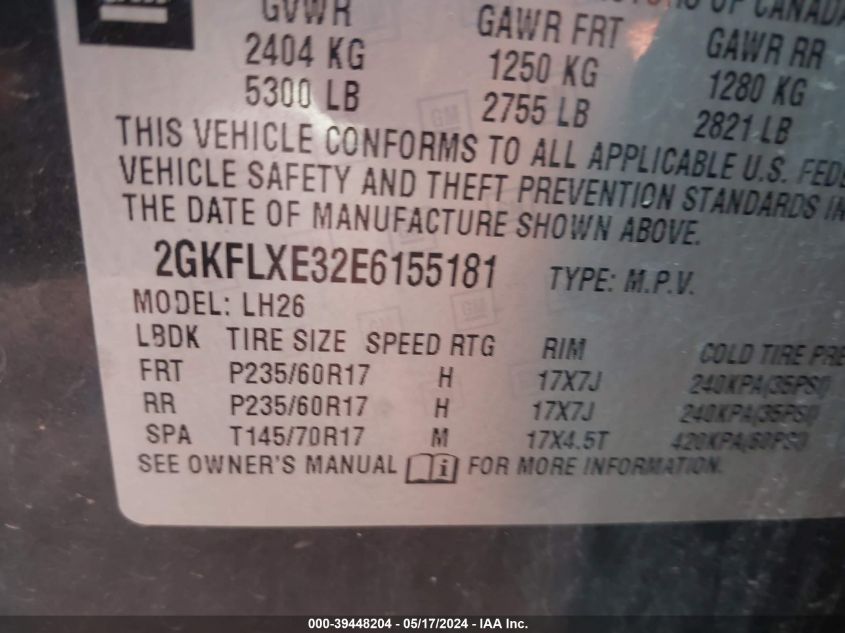 2014 GMC Terrain Slt-1 VIN: 2GKFLXE32E6155181 Lot: 39448204