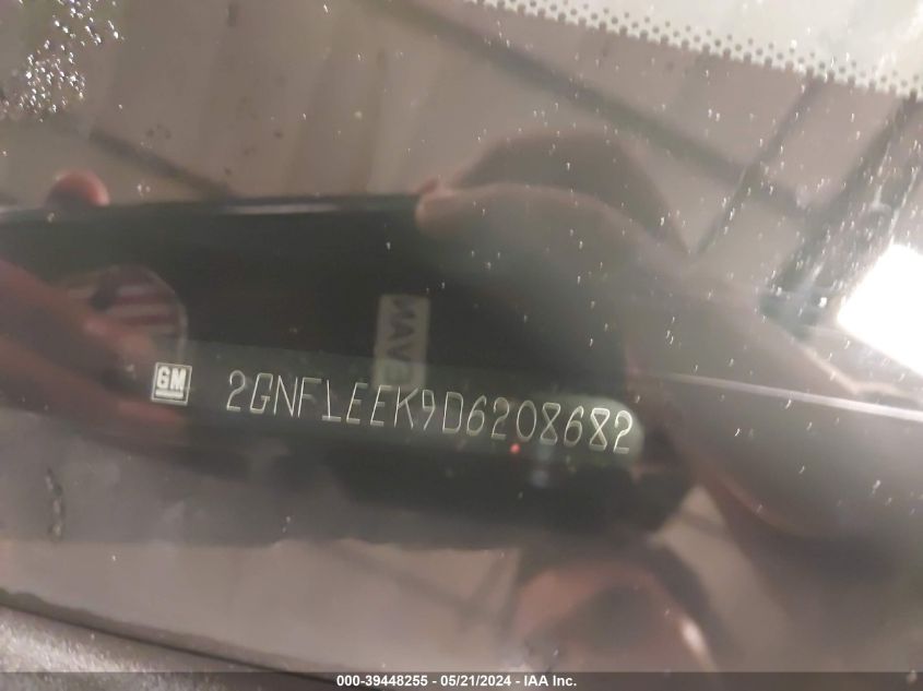 2013 Chevrolet Equinox 1Lt VIN: 2GNFLEEK9D6208682 Lot: 39448255