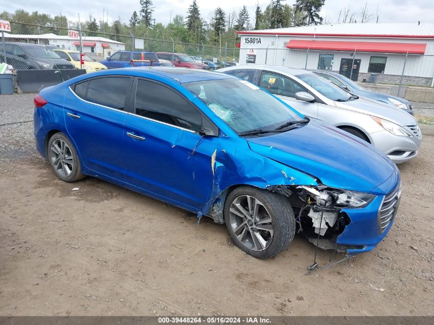 2017 Hyundai Elantra Limited VIN: KMHD84LF9HU127458 Lot: 39448264