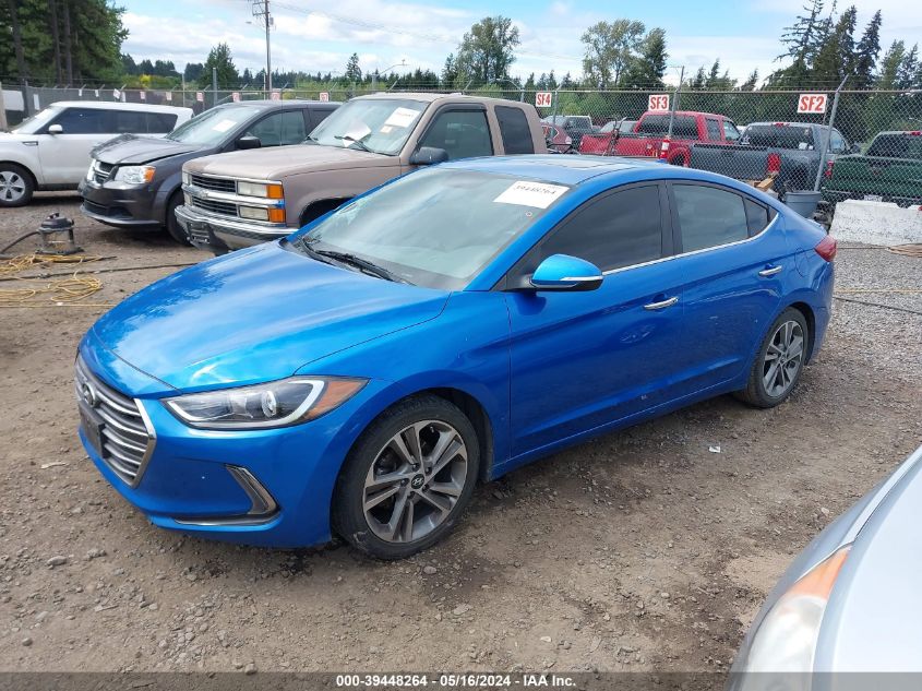 2017 Hyundai Elantra Limited VIN: KMHD84LF9HU127458 Lot: 39448264