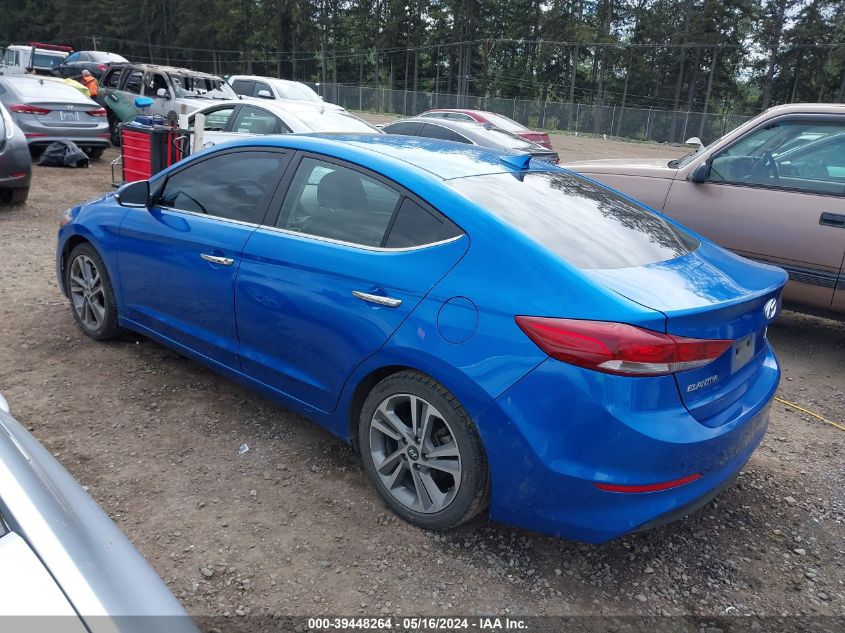 2017 Hyundai Elantra Limited VIN: KMHD84LF9HU127458 Lot: 39448264