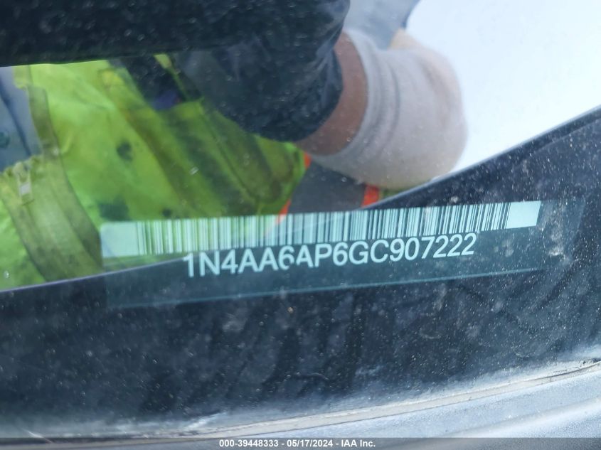 2016 Nissan Maxima 3.5 Sr VIN: 1N4AA6AP6GC907222 Lot: 39448333
